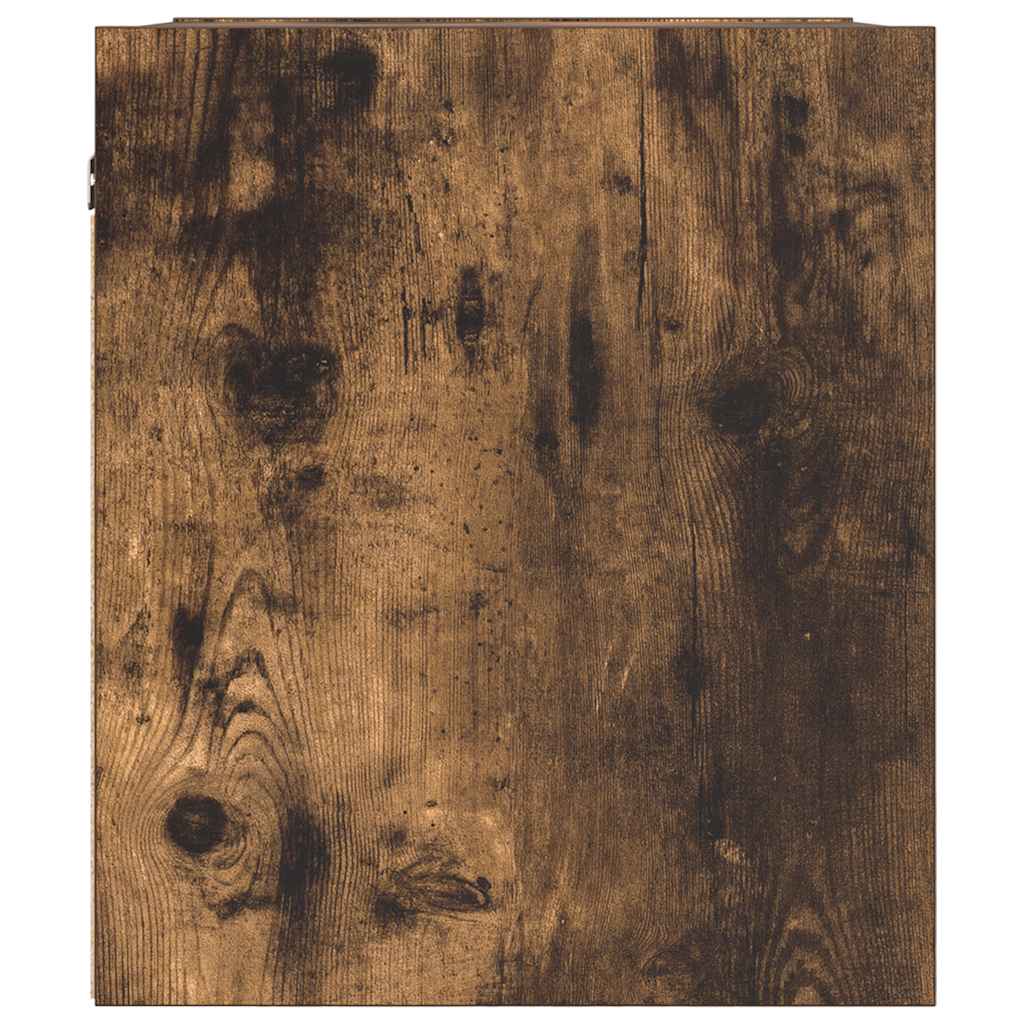 Noptiere montate pe perete 2 buc Stejar afumat 38x34x40 cm GartenMobel Dekor