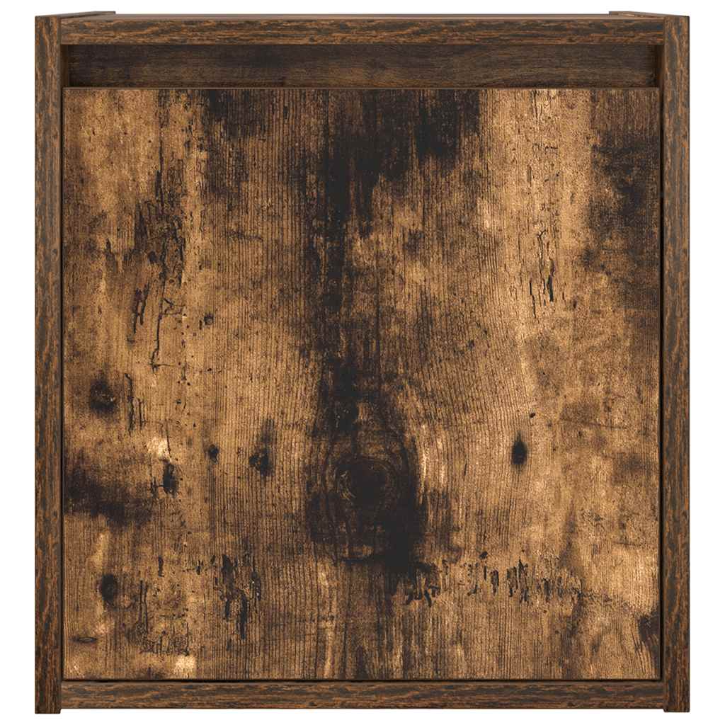 Noptiere montate pe perete 2 buc Stejar afumat 38x34x40 cm GartenMobel Dekor