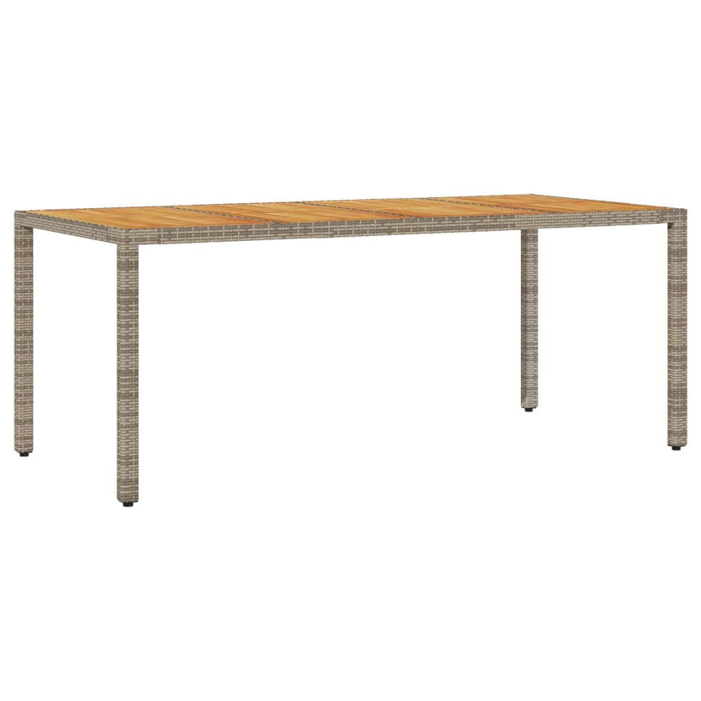 Set mobilier grădină cu perne 9 piese gri poliratan/lemn acacia GartenMobel Dekor
