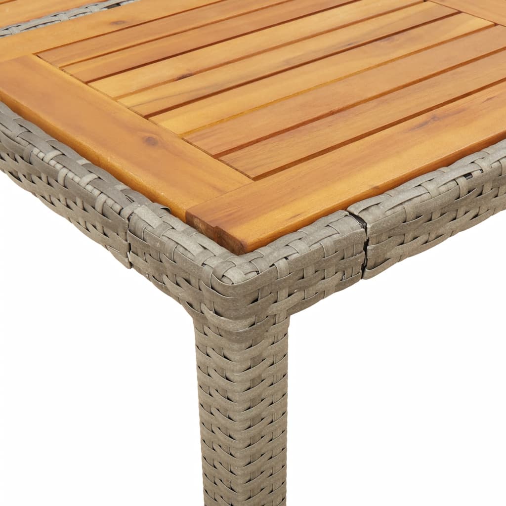 Set mobilier grădină cu perne 9 piese gri poliratan/lemn acacia GartenMobel Dekor