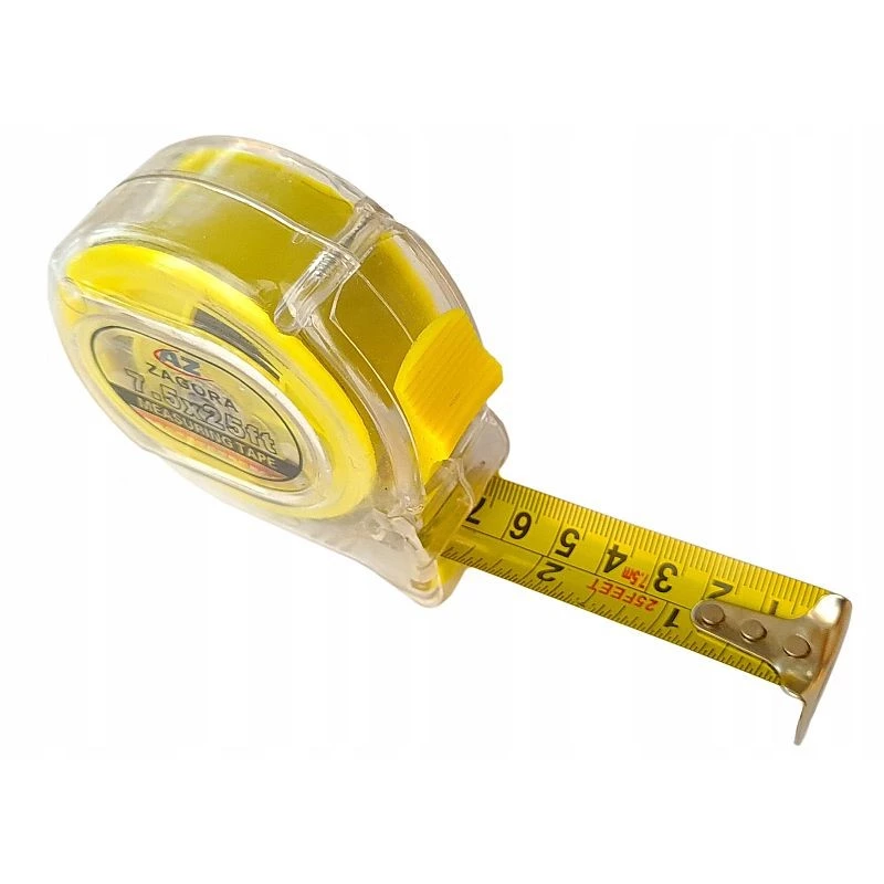 Ruleta de masurare, banda metalica lungime 7.5 m, sistem blocare si retragere, clema MultiMark GlobalProd