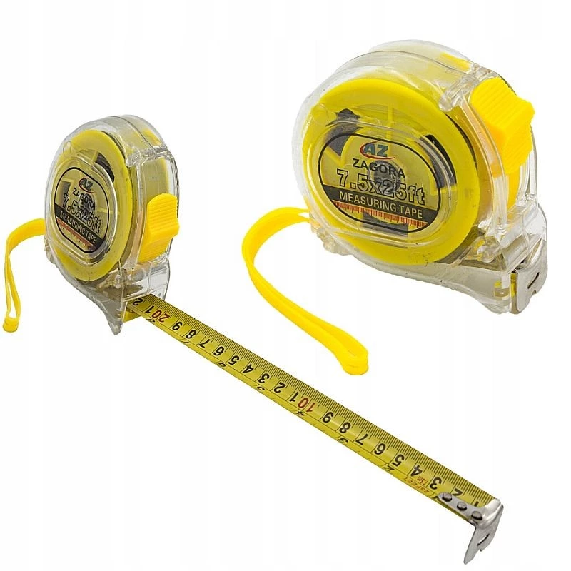 Ruleta de masurare, banda metalica lungime 7.5 m, sistem blocare si retragere, clema MultiMark GlobalProd