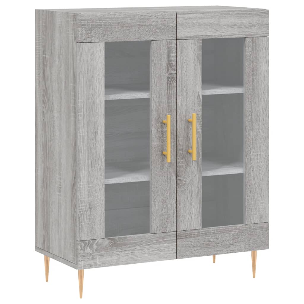 Dulap înalt, gri sonoma, 69,5x34x180 cm, lemn compozit GartenMobel Dekor