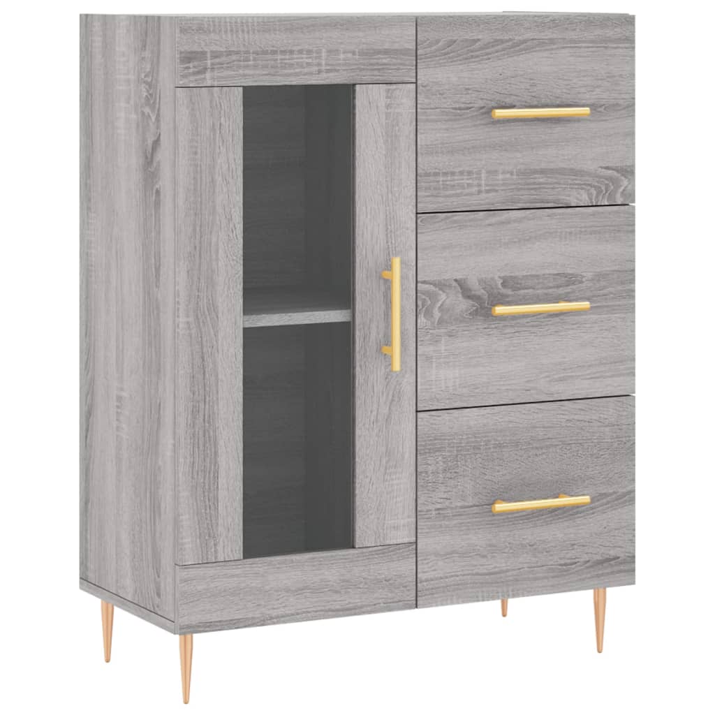 Dulap înalt, gri sonoma, 69,5x34x180 cm, lemn compozit GartenMobel Dekor