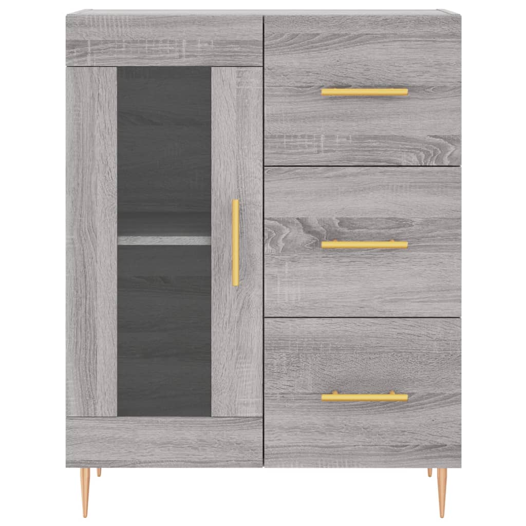 Dulap înalt, gri sonoma, 69,5x34x180 cm, lemn compozit GartenMobel Dekor
