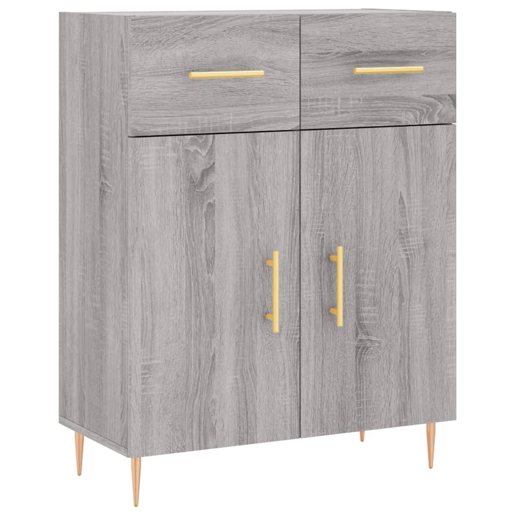 Dulap înalt, gri sonoma, 69,5x34x180 cm, lemn compozit GartenMobel Dekor