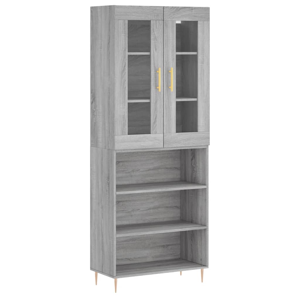 Dulap înalt, gri sonoma, 69,5x34x180 cm, lemn compozit GartenMobel Dekor