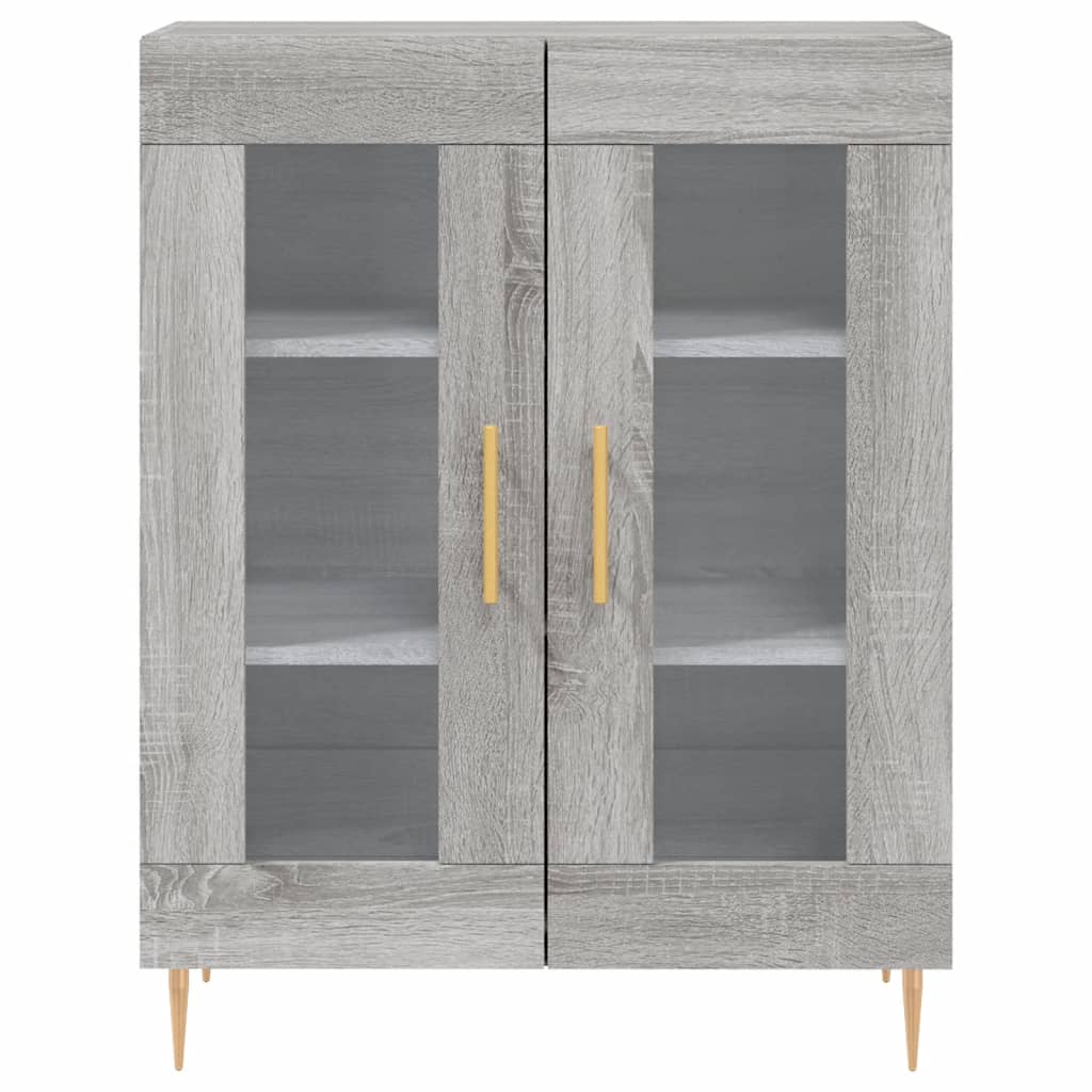 Dulap înalt, gri sonoma, 69,5x34x180 cm, lemn compozit GartenMobel Dekor