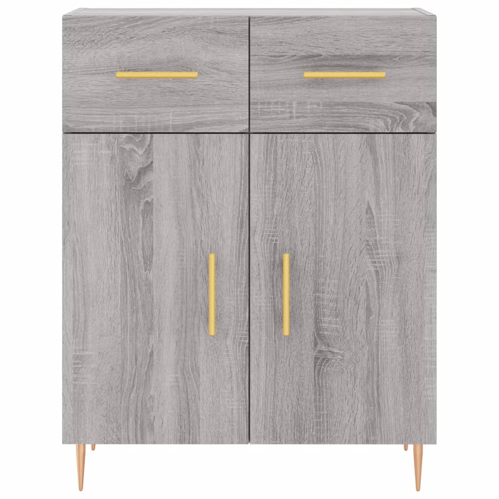 Dulap înalt, gri sonoma, 69,5x34x180 cm, lemn compozit GartenMobel Dekor