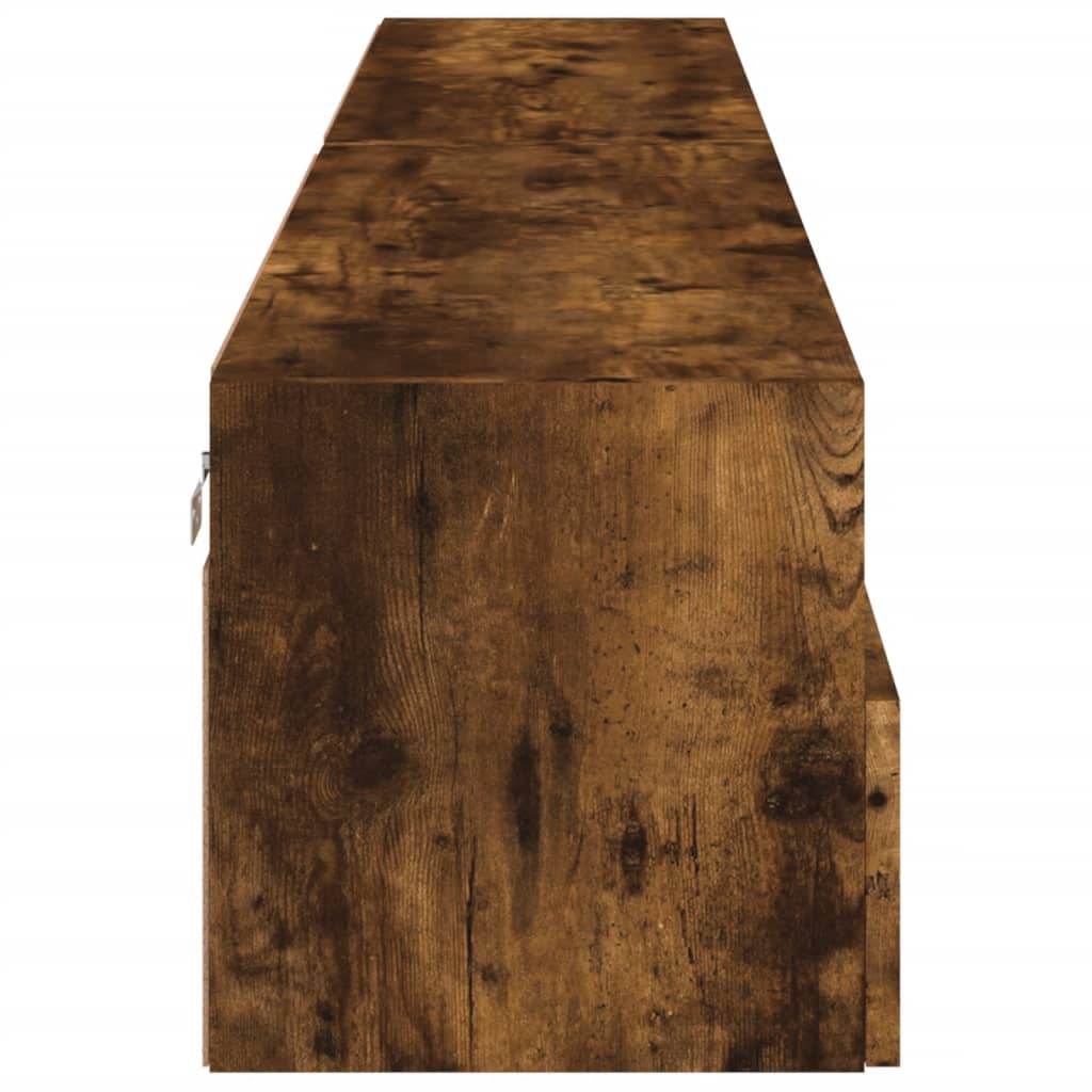 Dulapuri TV de perete 2 buc. stejar fumuriu 100x30x30 cm lemn GartenMobel Dekor