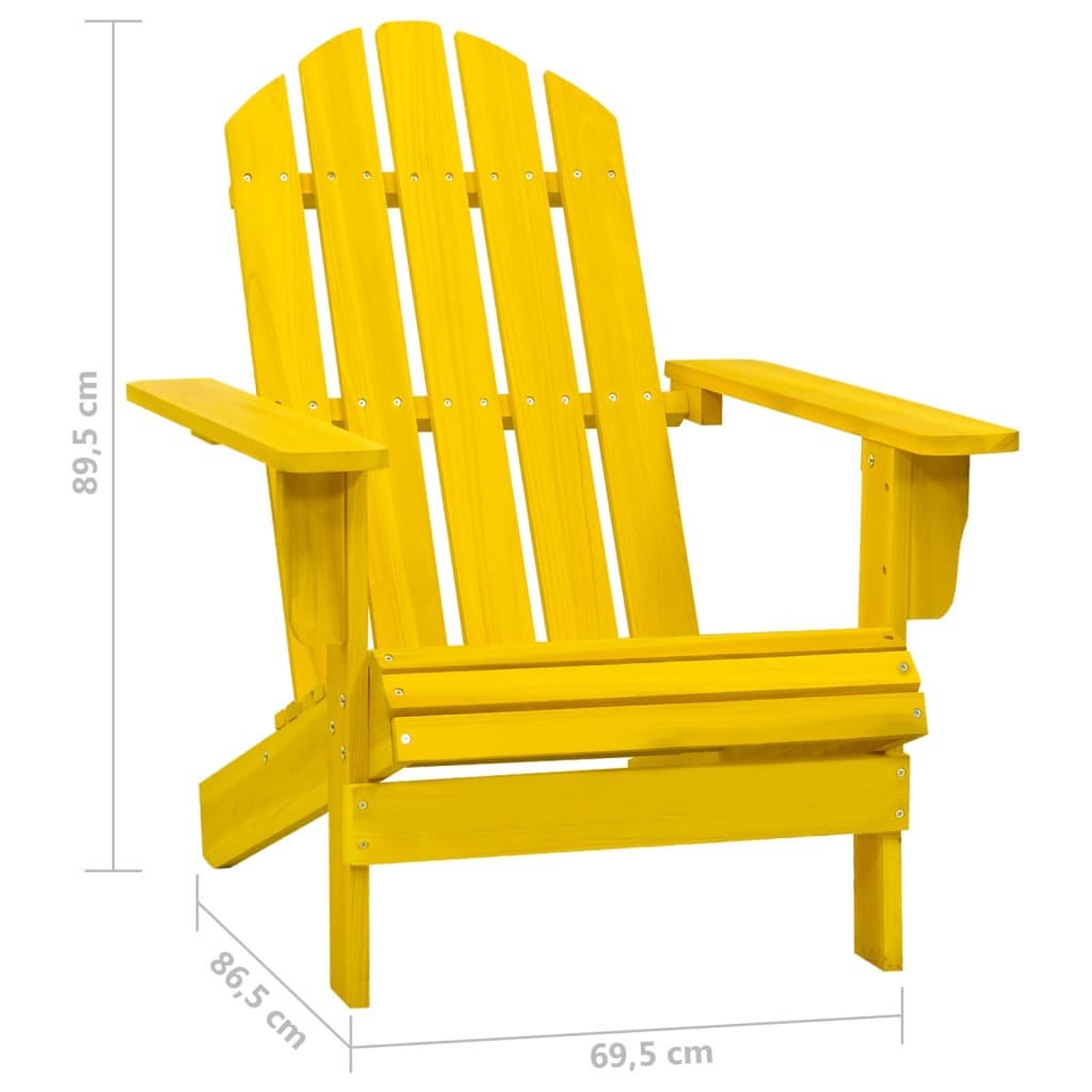 Scaun de grădină Adirondack, galben, lemn masiv de brad GartenMobel Dekor