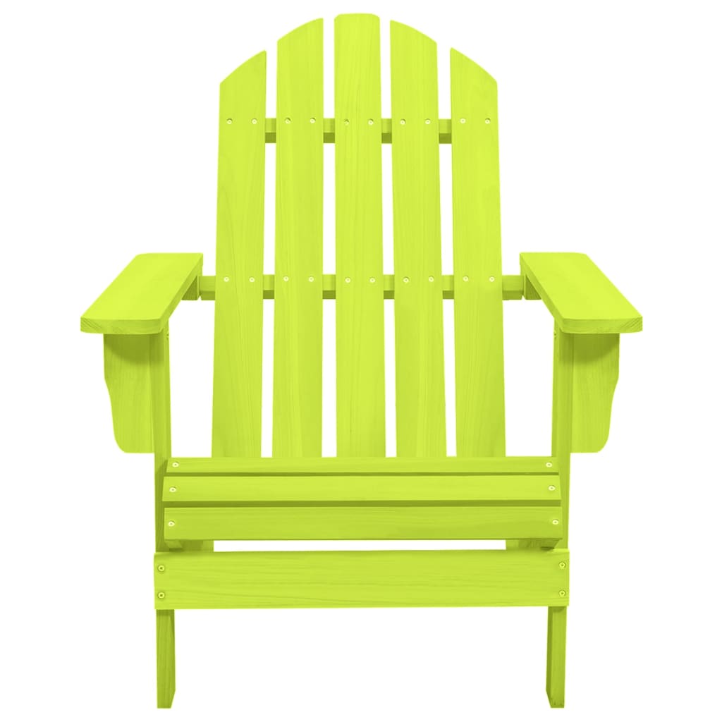 Scaun de grădină Adirondack, verde, lemn masiv de brad GartenMobel Dekor