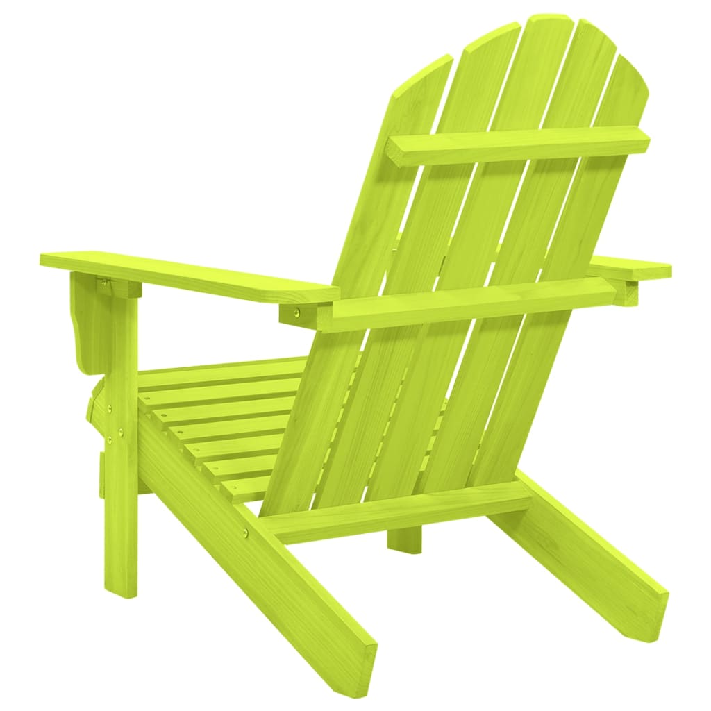 Scaun de grădină Adirondack, verde, lemn masiv de brad GartenMobel Dekor