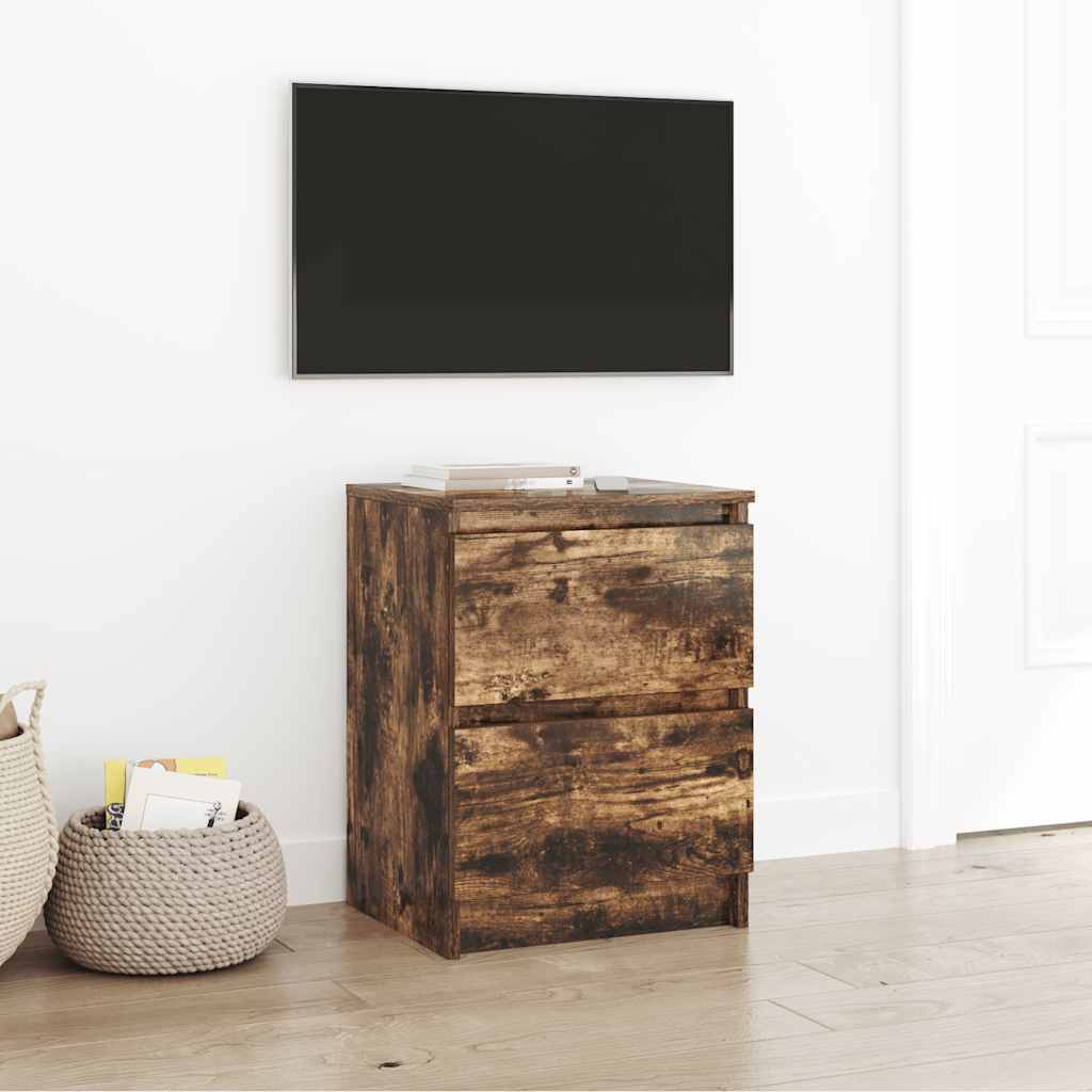 Dulap TV Stejar afumat 40x35x54 cm Lemn prelucrat GartenMobel Dekor
