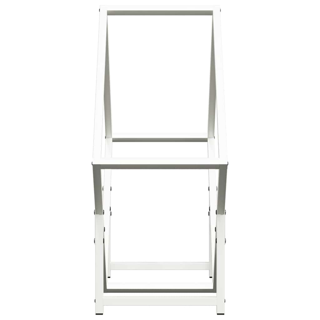 Suport pentru lemne de foc alb 60x25x60 cm Oțel laminat la rece GartenMobel Dekor