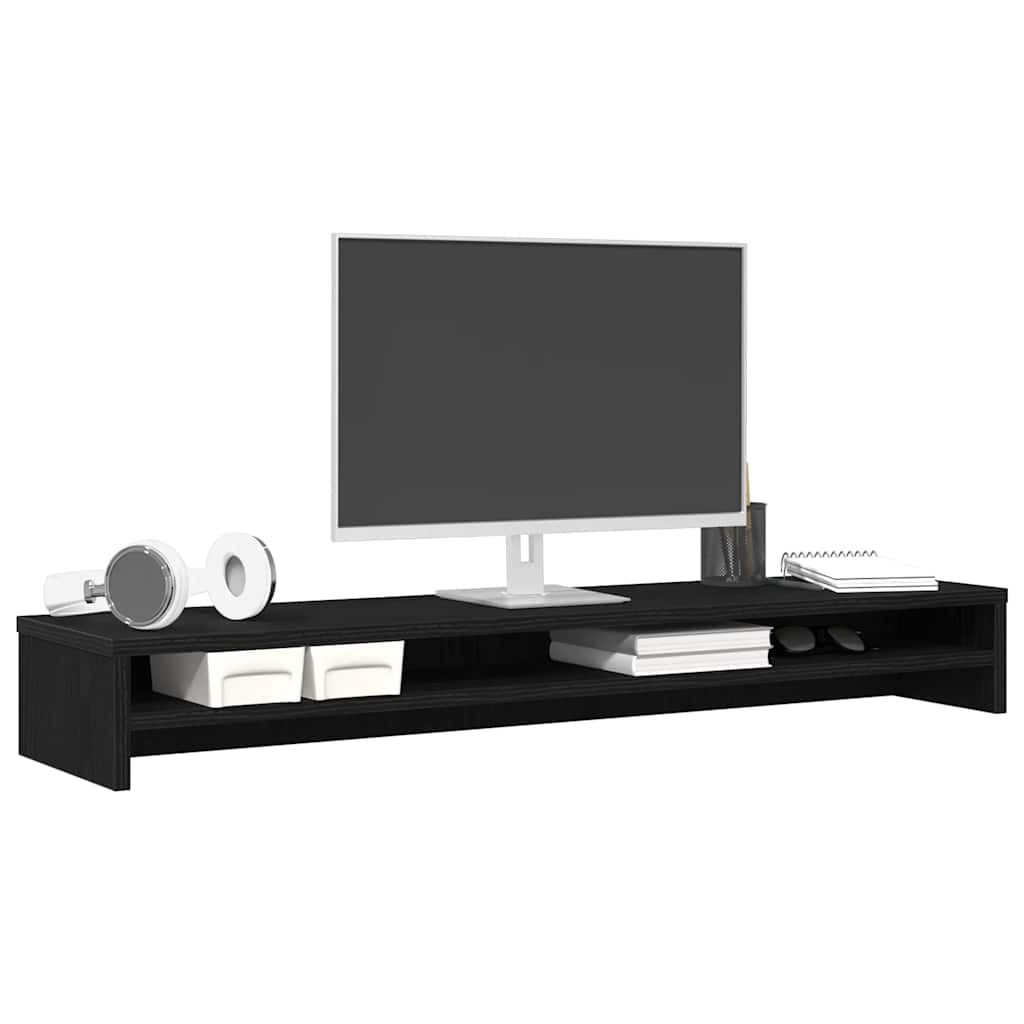 Suport pentru monitor Stejar negru 100x24x13 cm lemn prelucrat GartenMobel Dekor