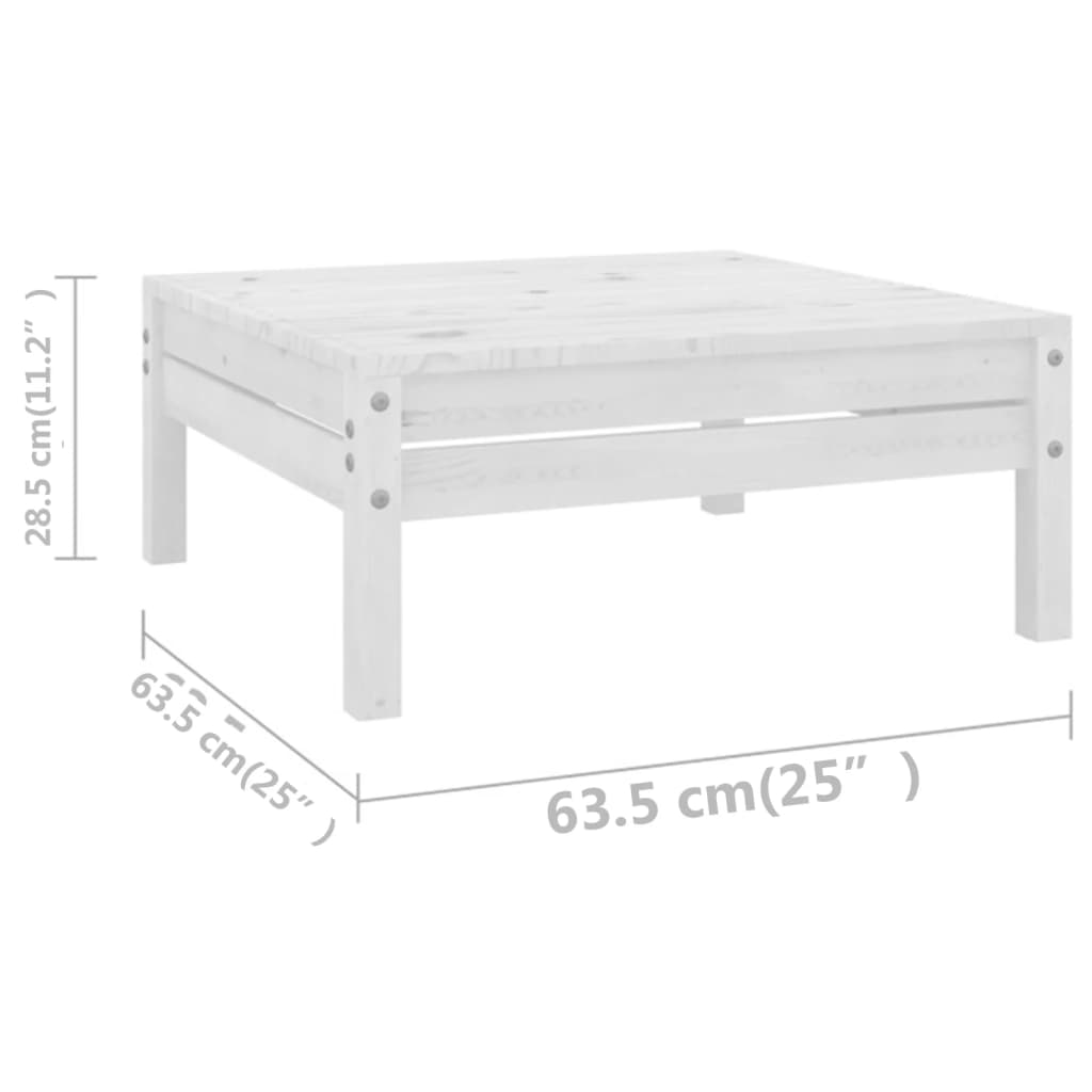 Set mobilier relaxare grădină, 10 piese, alb, lemn masiv de pin GartenMobel Dekor
