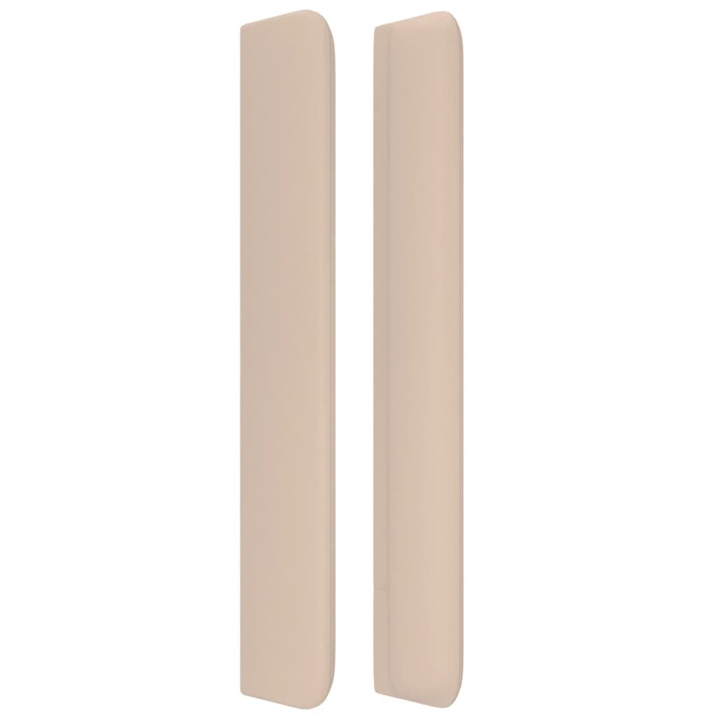 Tăblie pat cu aripioare cappuccino 163x16x118/128 cm piele eco GartenMobel Dekor