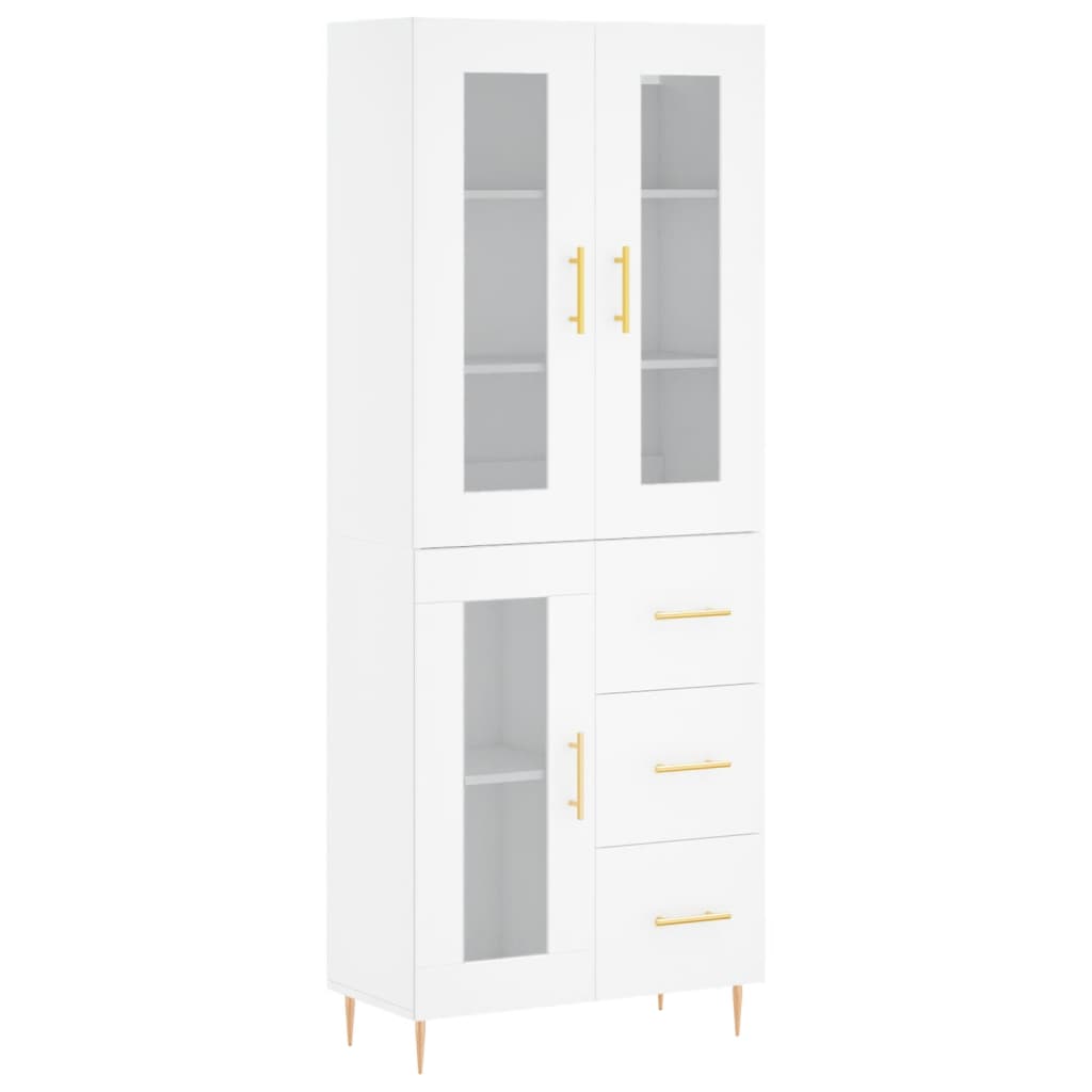 Dulap înalt, alb, 69,5x34x180 cm, lemn compozit GartenMobel Dekor