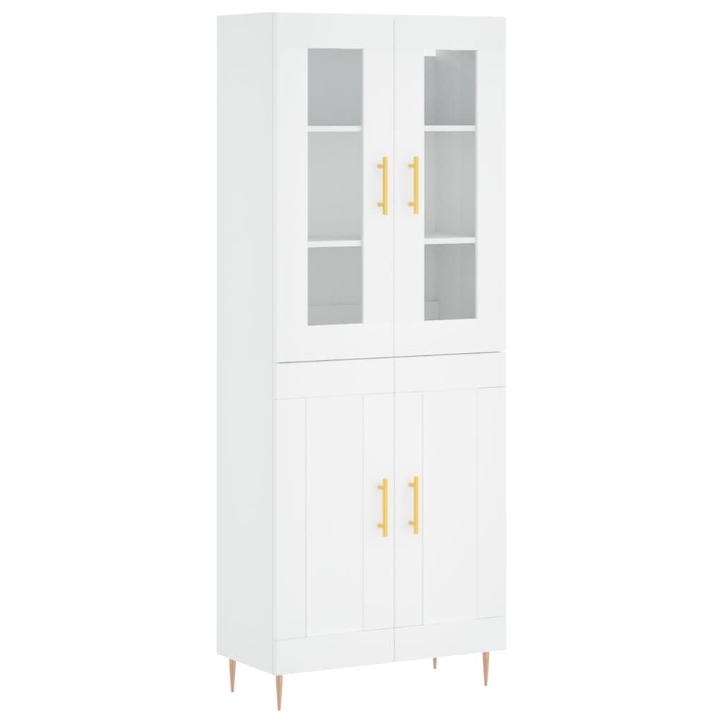 Dulap înalt, alb, 69,5x34x180 cm, lemn compozit GartenMobel Dekor