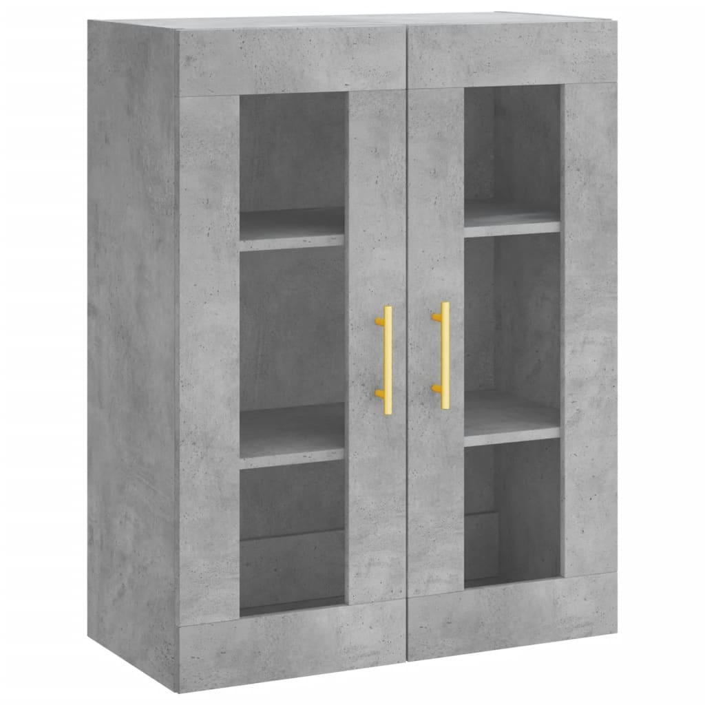 Dulap înalt, gri beton, 69,5x34x180, lemn compozit GartenMobel Dekor