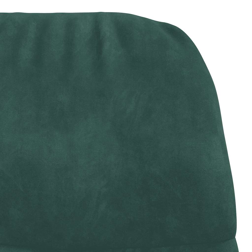 Scaun de relaxare, verde închis, catifea GartenMobel Dekor