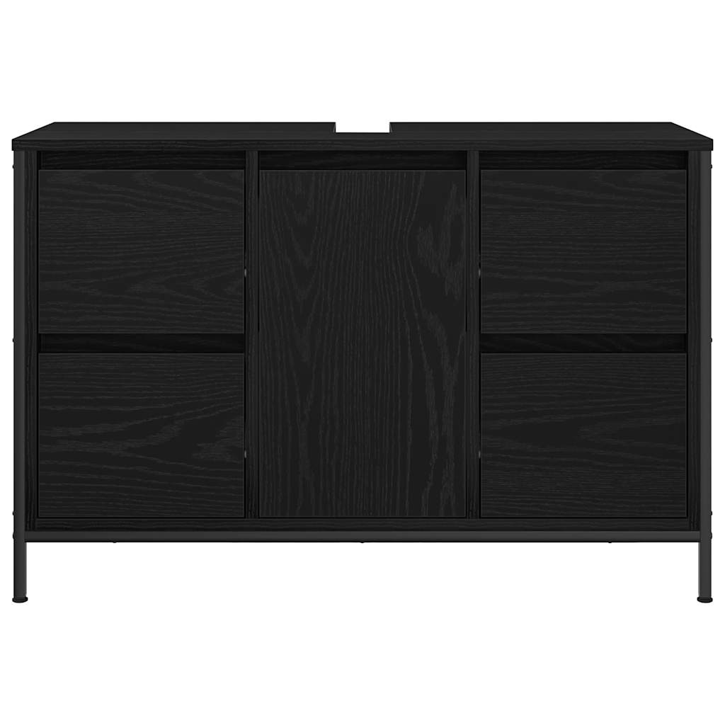 Dulap pentru chiuvetă cu sertare Stejar negru 90x34,5x60 cm GartenMobel Dekor