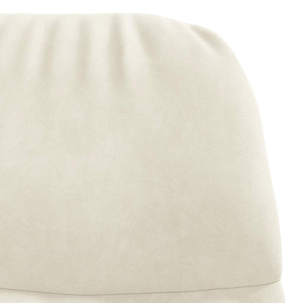 Scaun balansoar, alb crem, catifea GartenMobel Dekor