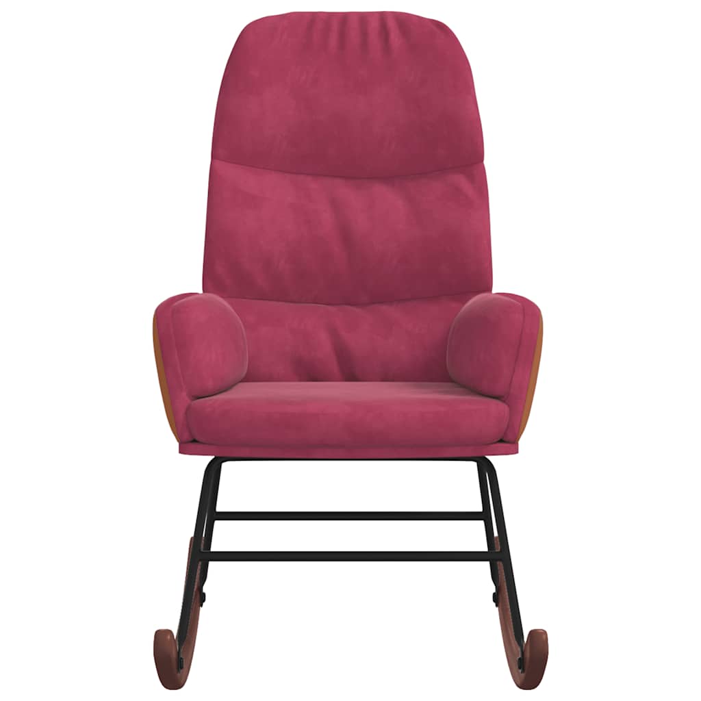 Scaun balansoar, roșu vin, catifea GartenMobel Dekor