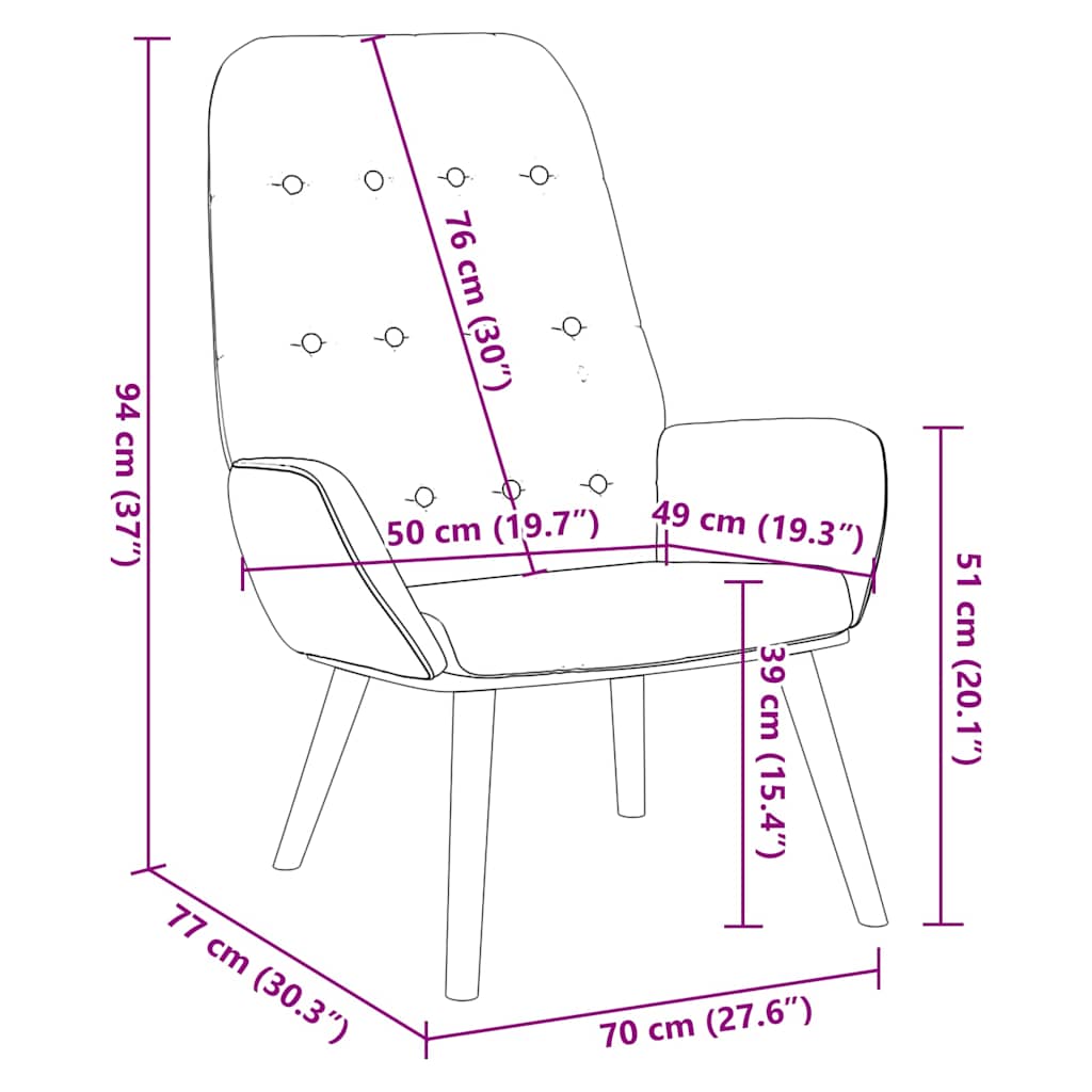 Scaun de relaxare, gri închis, material textil GartenMobel Dekor