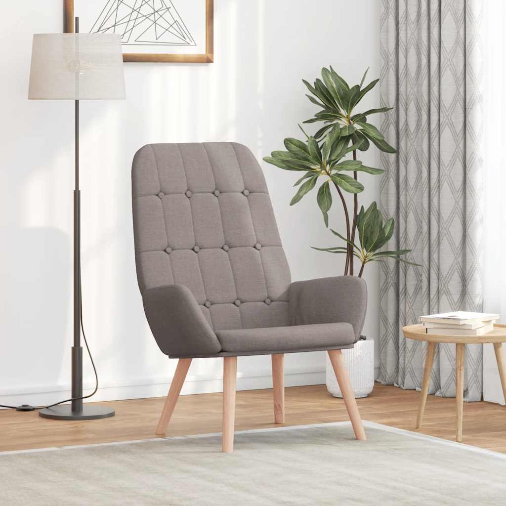 Scaun de relaxare, gri taupe, material textil GartenMobel Dekor