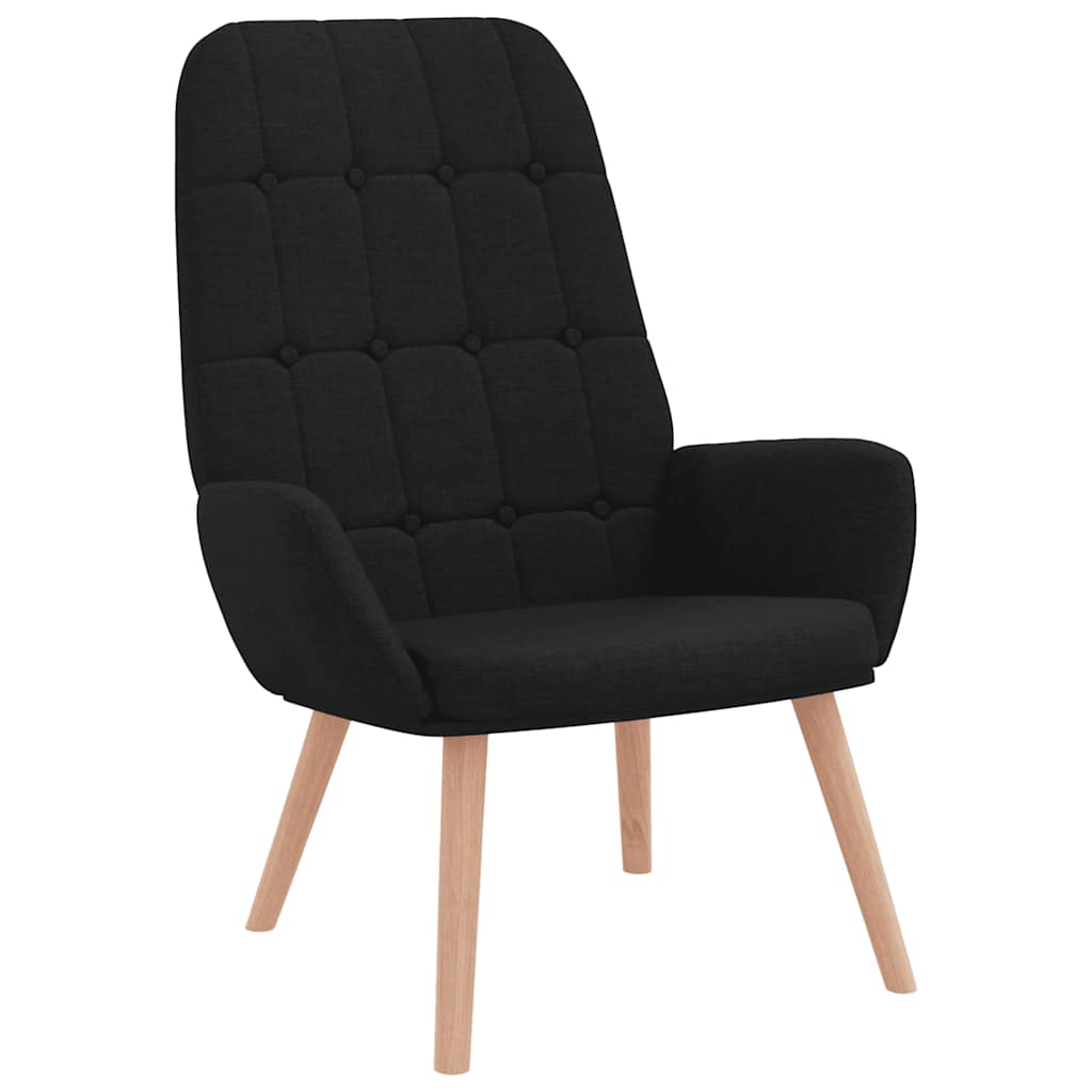 Scaun de relaxare, negru, material textil GartenMobel Dekor