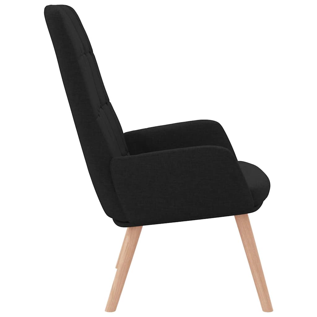 Scaun de relaxare, negru, material textil GartenMobel Dekor