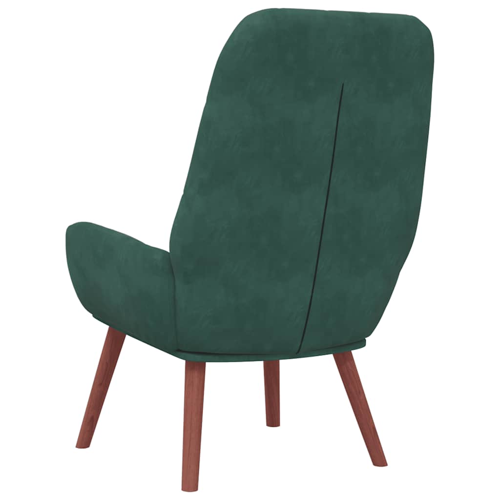 Scaun de relaxare, verde închis, catifea GartenMobel Dekor