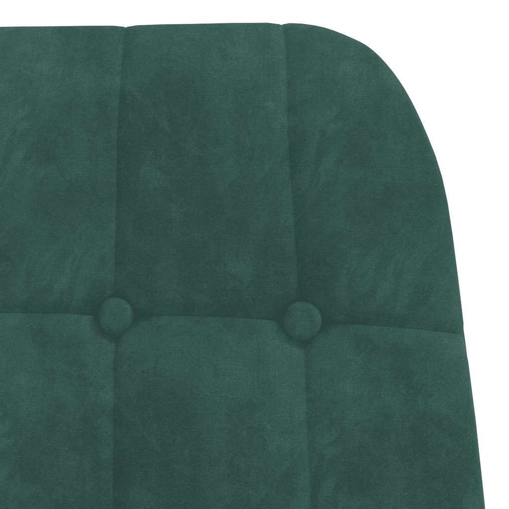 Scaun de relaxare, verde închis, catifea GartenMobel Dekor