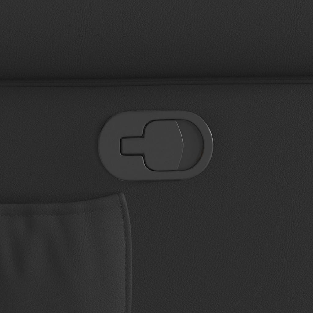 Scaun rabatabil vertical din piele artificială neagră lucioasă GartenMobel Dekor