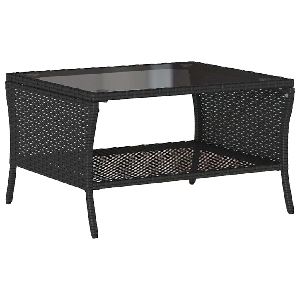 Set mobilier de grădină cu perne, 6 piese, negru, poliratan GartenMobel Dekor