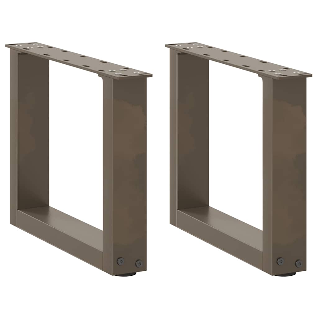 Picioare pentru măsuță cafea în formă U 2 buc Oțel natural Oțel GartenMobel Dekor