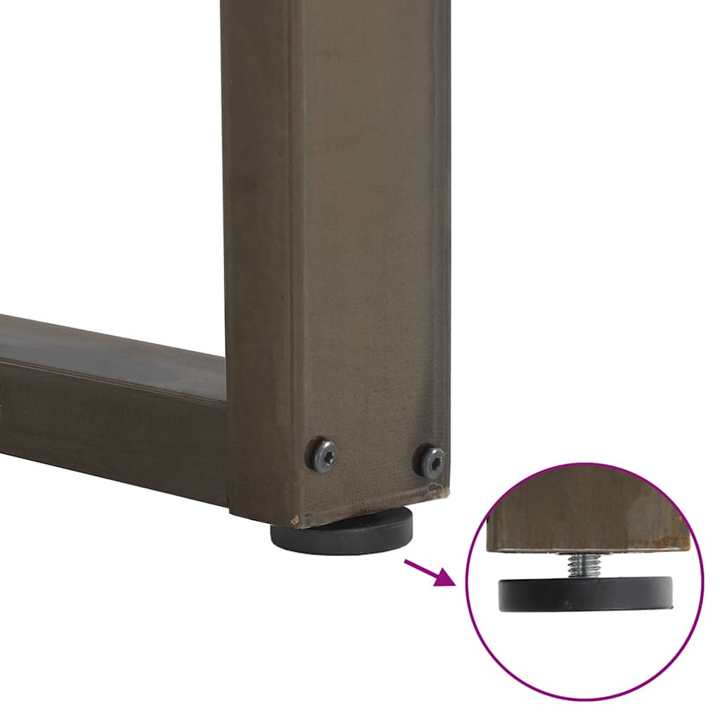 Picioare pentru măsuță cafea în formă U 2 buc Oțel natural Oțel GartenMobel Dekor