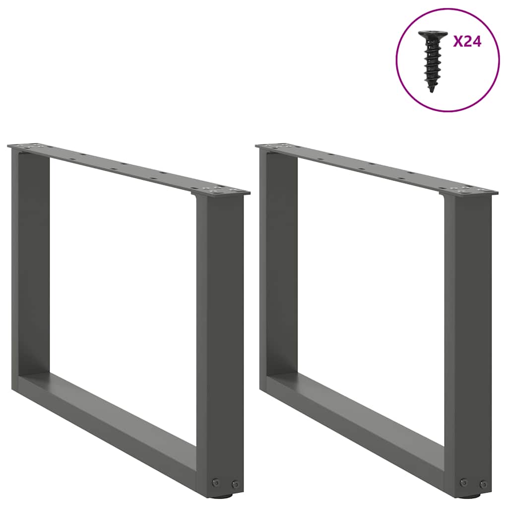 Picioare pentru măsuță cafea în formă de U 2 buc Antracit Oțel GartenMobel Dekor