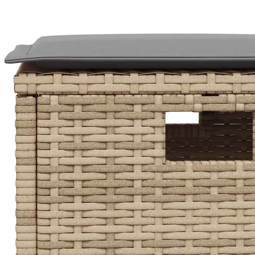 Set mobilier de grădină cu perne, 5 piese, bej, poliratan GartenMobel Dekor