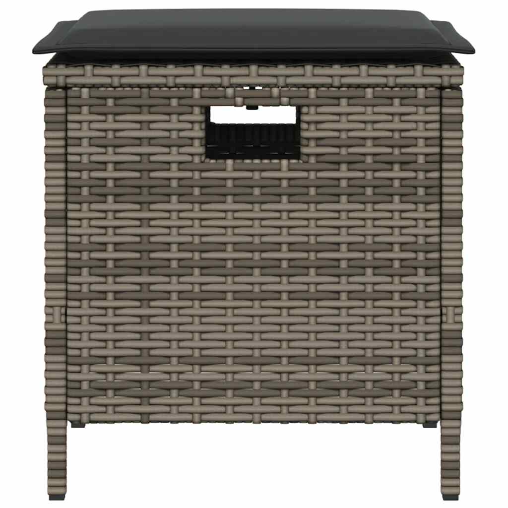 Set mobilier de grădină cu perne, 5 piese, gri, poliratan GartenMobel Dekor