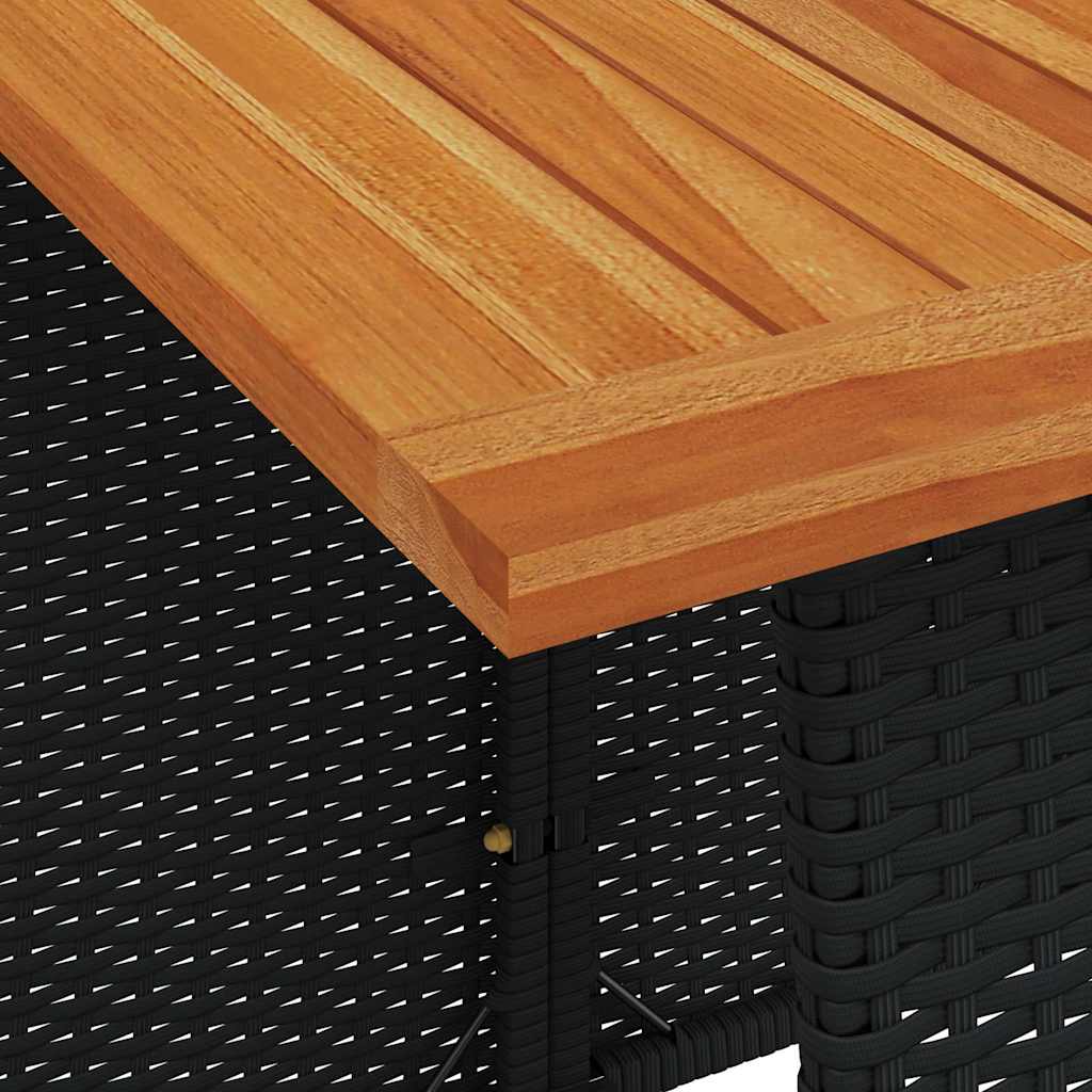 Set mobilier de grădină cu perne, 5 piese, negru, poliratan GartenMobel Dekor