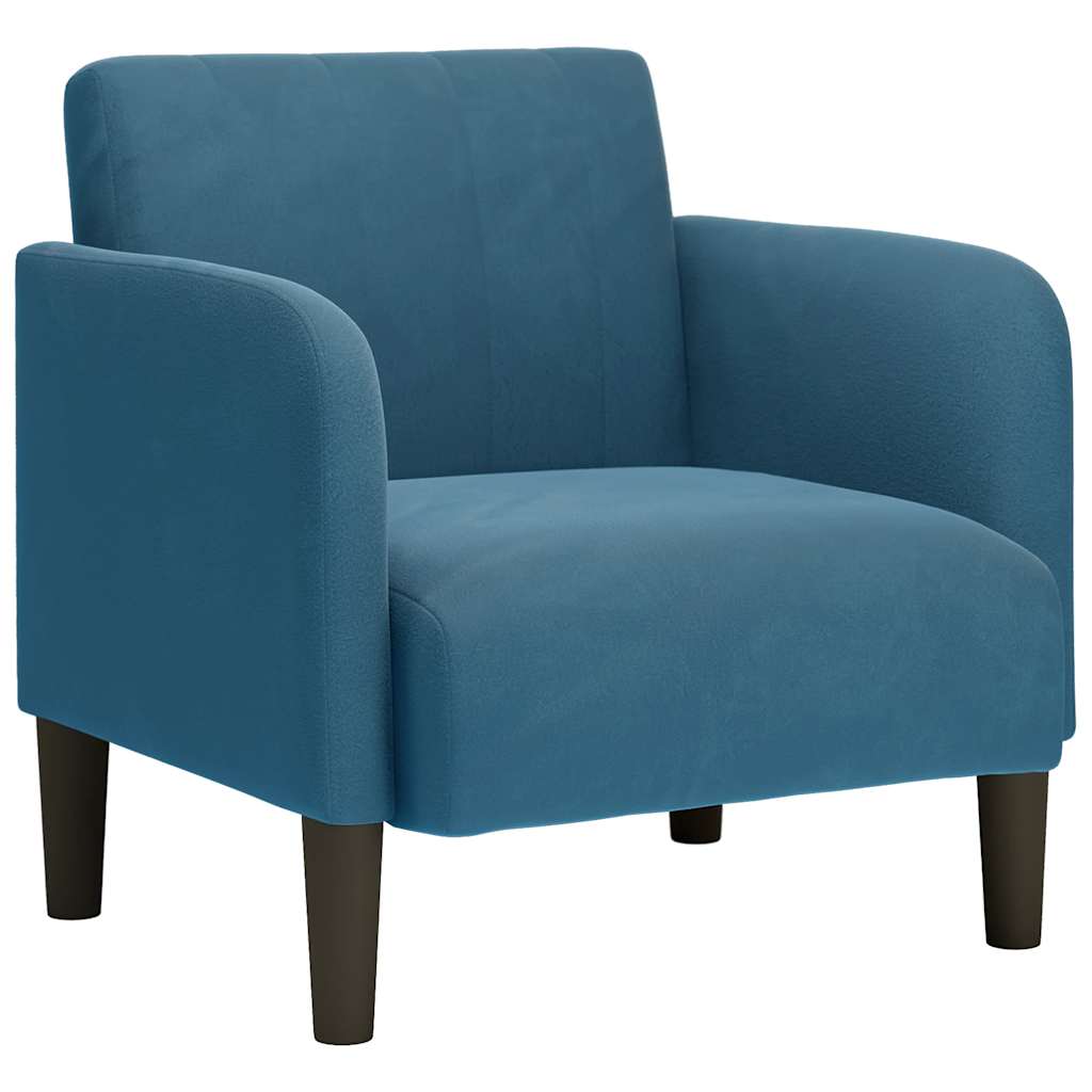 Canapea Scaun cu cotiere, albastru, 54 cm, catifea GartenMobel Dekor