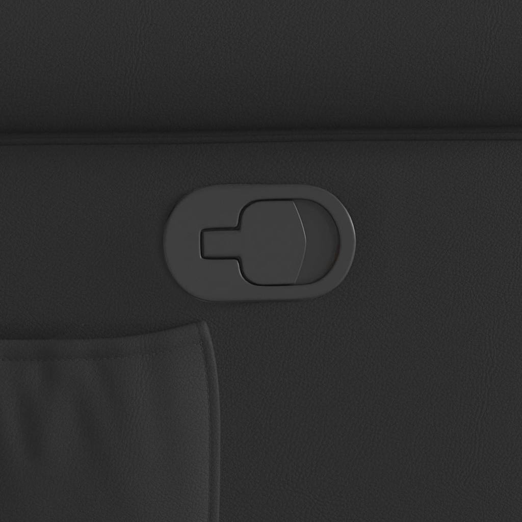 Fotoliu rabatabil, maro, piele ecologică lucioasă GartenMobel Dekor