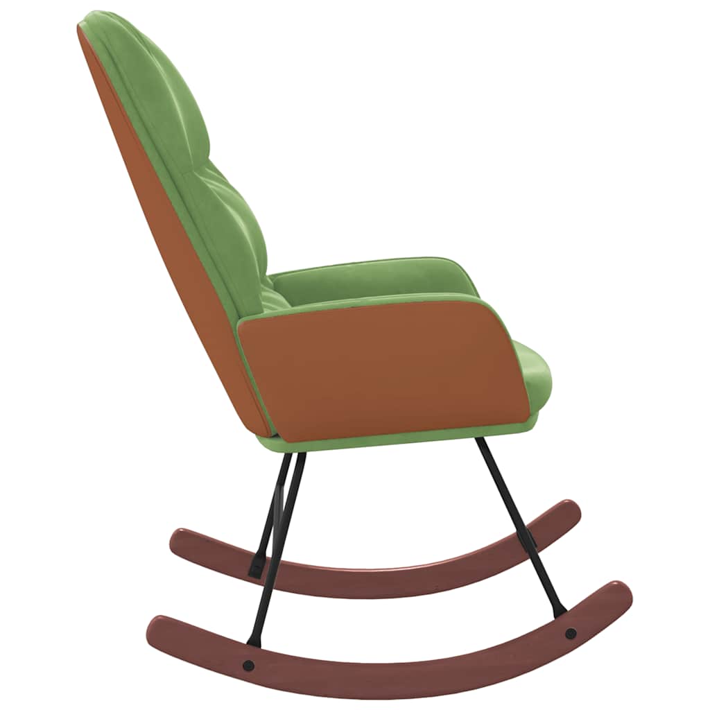 Scaun balansoar, verde deschis, catifea GartenMobel Dekor