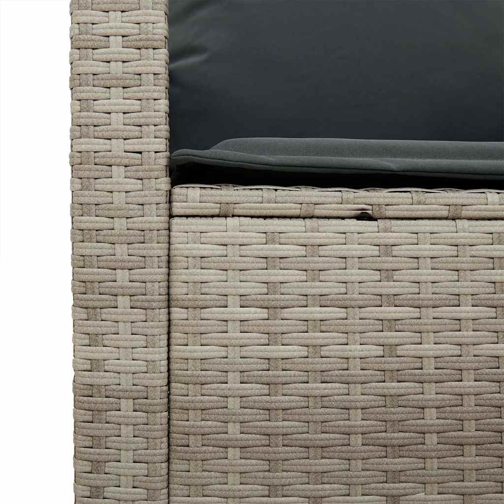 Set canapea de grădină cu perne, 4 piese, gri deschis poliratan GartenMobel Dekor