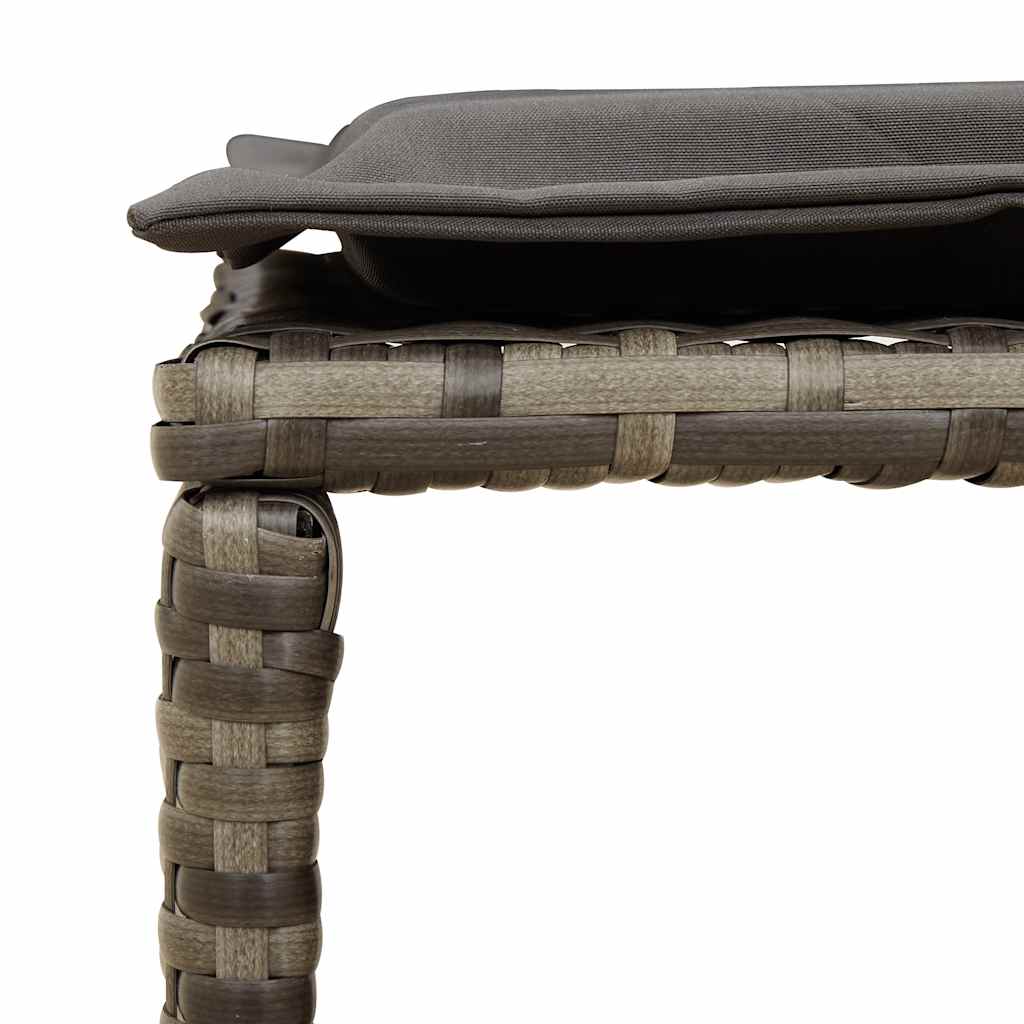 Set canapea grădină 5 piese cu perne stivuibile polirattan gri GartenMobel Dekor