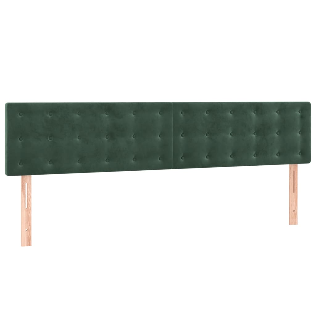 Pat box spring cu saltea, verde închis, 160x200 cm, catifea GartenMobel Dekor