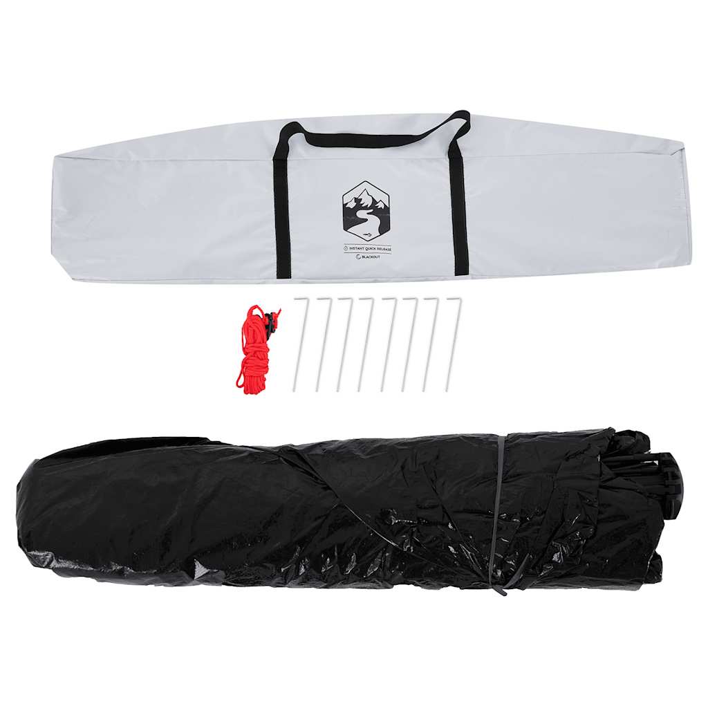 Cort de camping 3 persoane, alb opac, setare rapidă, țesătură GartenMobel Dekor